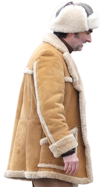 Jay Duplass I Play Rocky Suede Shearling Leather Jacket - Image 6